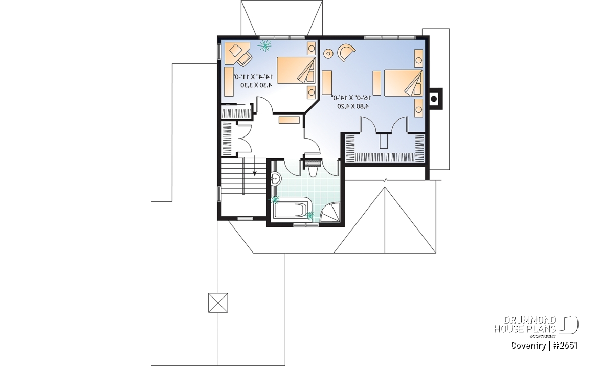 2nd level - 2 bedrooms, 2 storey new American cottage with garage, pantry, large living room with fireplace - Coventry