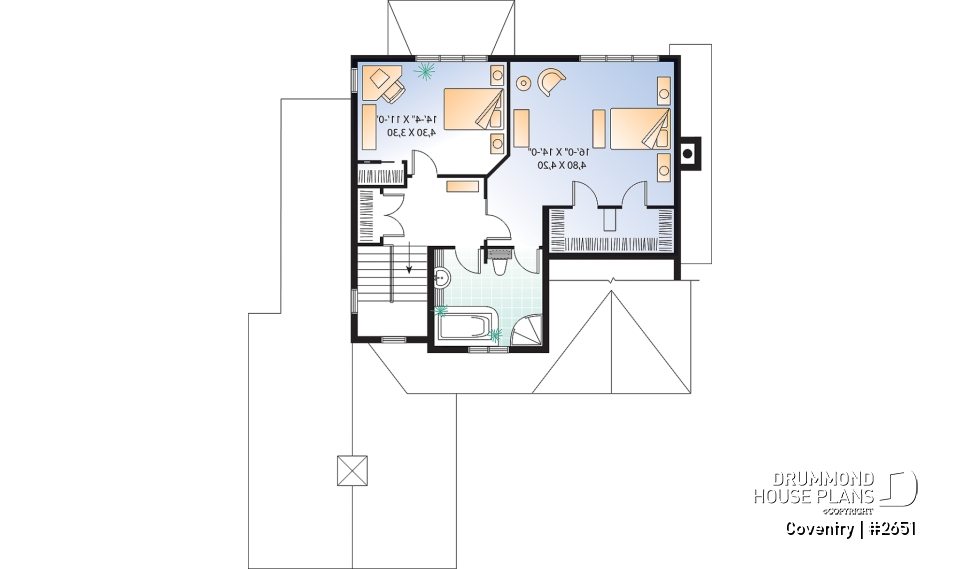 2nd level - 2 bedrooms, 2 storey new American cottage with garage, pantry, large living room with fireplace - Coventry