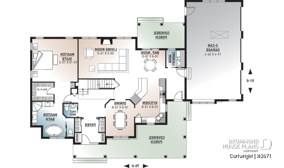 1st level - 3 to 4 bedroom Ranch style home with open floor plan and 3-car garage, great kitchen - Cartwright