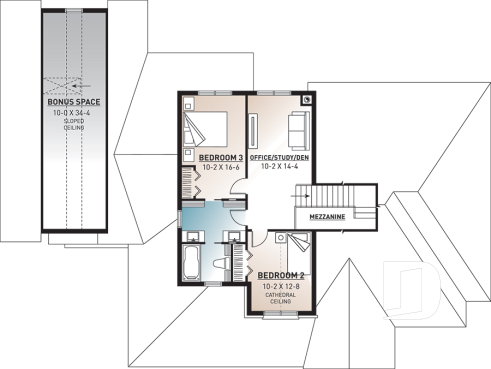 2nd level - 3 to 4 bedroom Ranch style home with open floor plan and 3-car garage, great kitchen - Cartwright