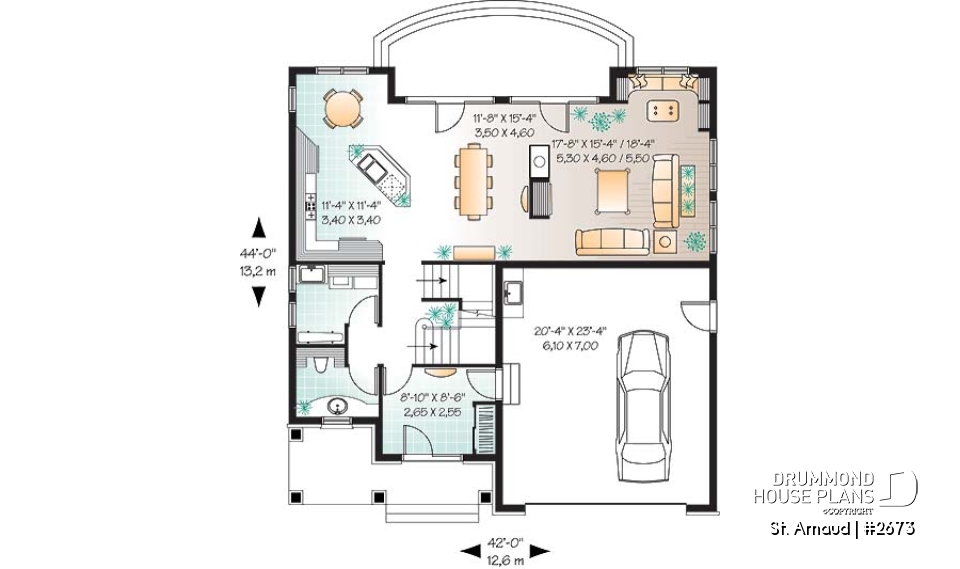 1st level - 4-beds, 3.5 baths, 2-car garage, kitchen with breakfast nook &amp; planning desk, central fireplace, master suite - St. Arnaud