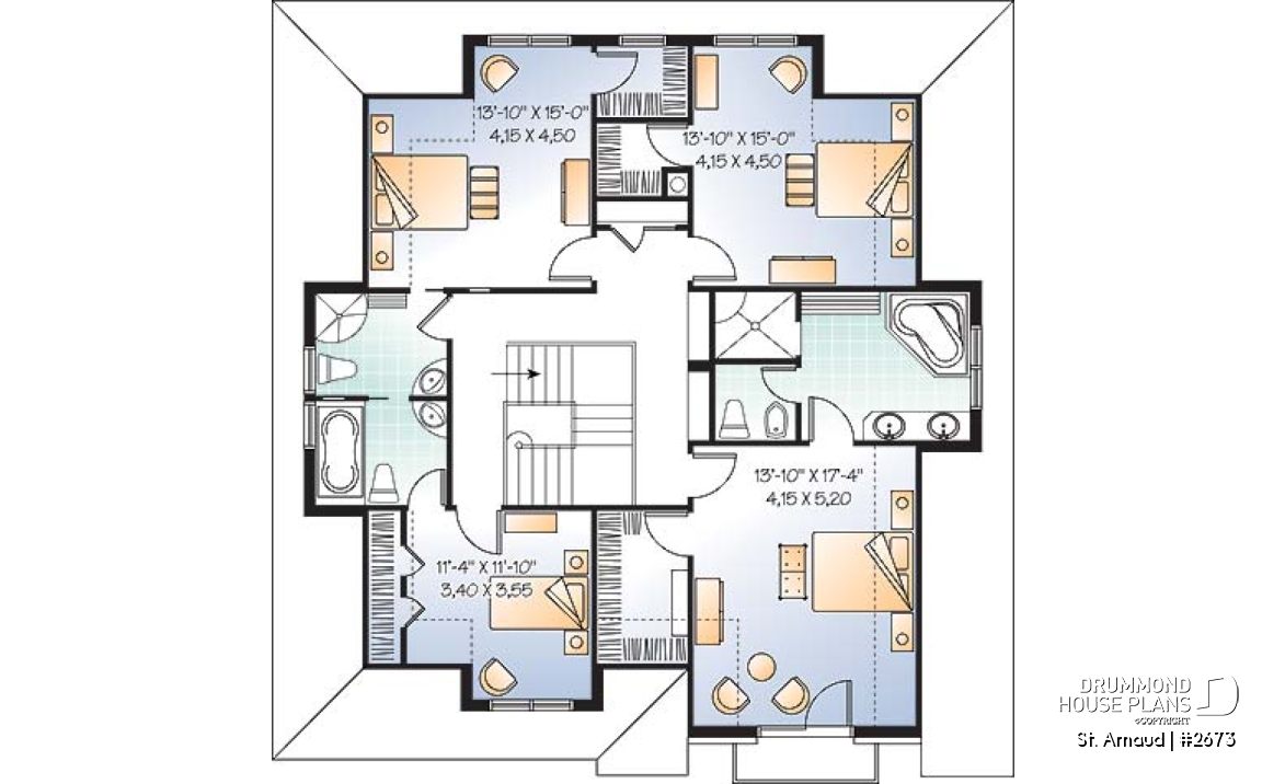 2nd level - 4-beds, 3.5 baths, 2-car garage, kitchen with breakfast nook &amp; planning desk, central fireplace, master suite - St. Arnaud