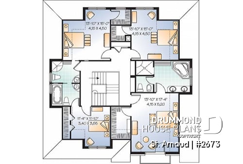 2nd level - 4-beds, 3.5 baths, 2-car garage, kitchen with breakfast nook & planning desk, central fireplace, master suite - St. Arnaud