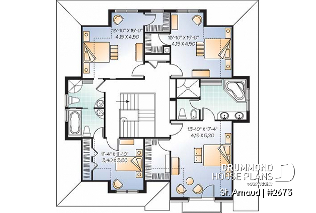 2nd level - 4-beds, 3.5 baths, 2-car garage, kitchen with breakfast nook & planning desk, central fireplace, master suite - St. Arnaud