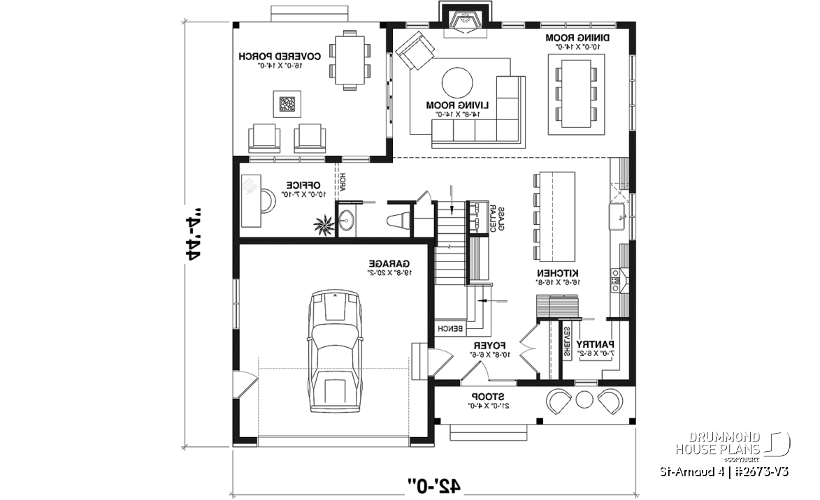 1st level - Modern Scandinavian home, 3 bedrooms, garage, den, pantry, fireplace - St-Arnaud 4
