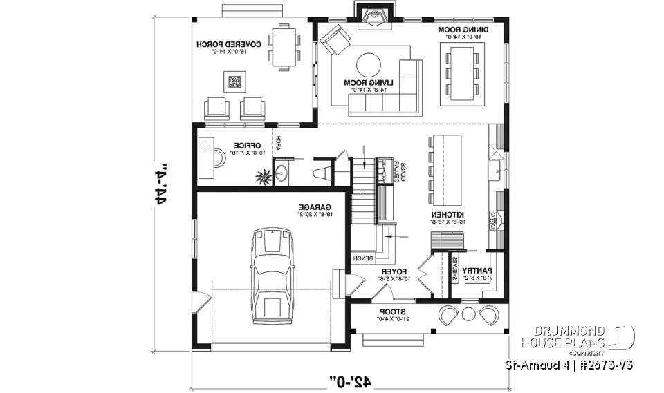 1st level - Modern Scandinavian home, 3 bedrooms, garage, den, pantry, fireplace - St-Arnaud 4