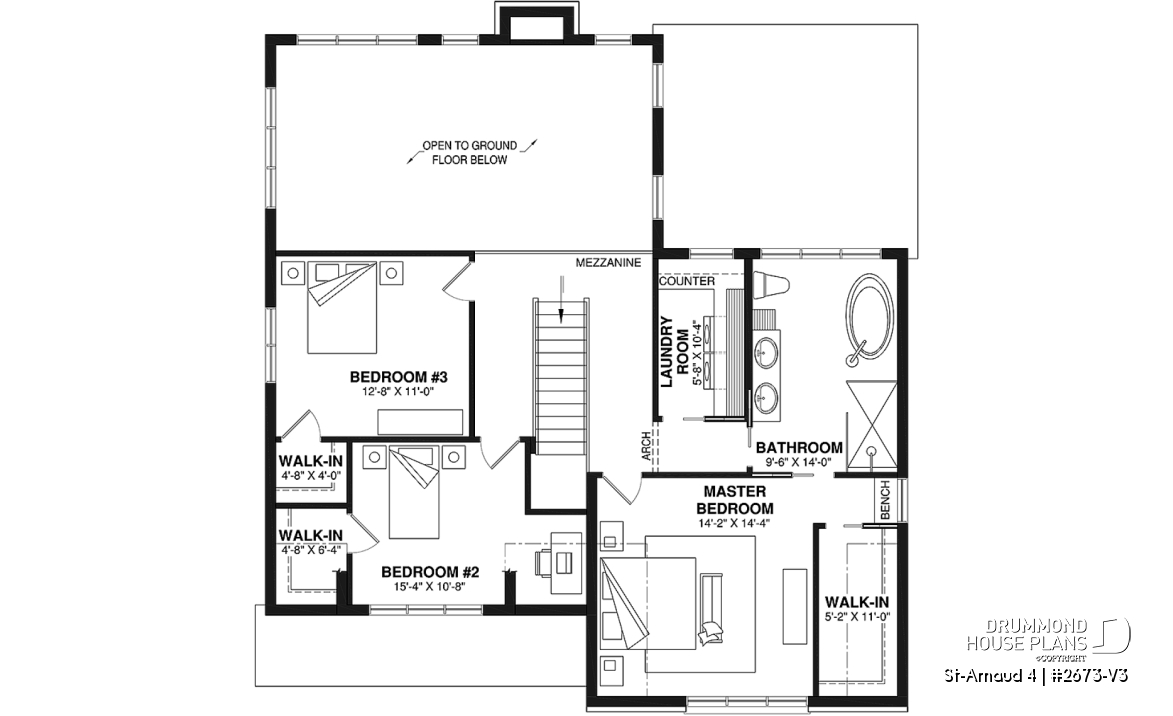 2nd level - Modern Scandinavian home, 3 bedrooms, garage, den, pantry, fireplace - St-Arnaud 4