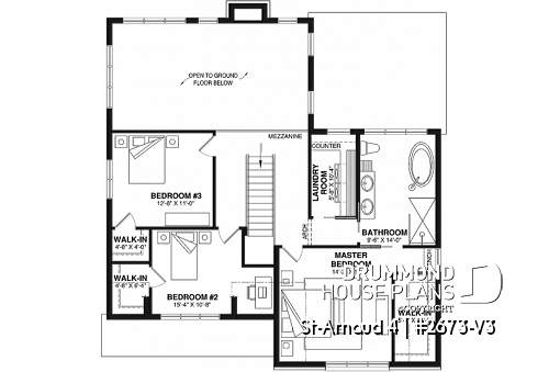 2nd level - Modern Scandinavian home, 3 bedrooms, garage, den, pantry, fireplace - St-Arnaud 4