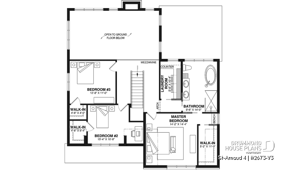2nd level - Modern Scandinavian home, 3 bedrooms, garage, den, pantry, fireplace - St-Arnaud 4