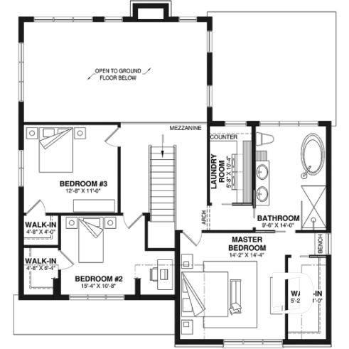 2nd level - Modern Scandinavian home, 3 bedrooms, garage, den, pantry, fireplace - St-Arnaud 4