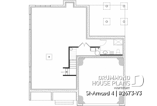 Basement - Modern Scandinavian home, 3 bedrooms, garage, den, pantry, fireplace - St-Arnaud 4
