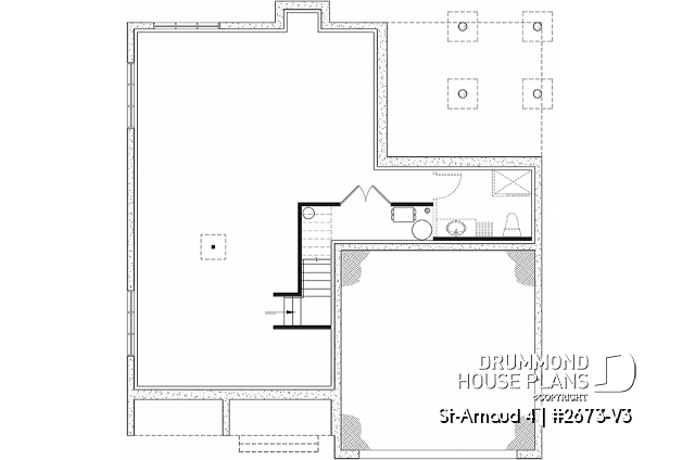Unfinished basement - Modern Scandinavian home, 3 bedrooms, garage, den, pantry, fireplace - St-Arnaud 4
