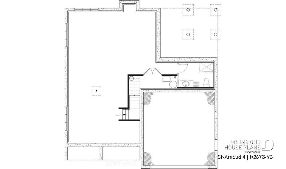 Unfinished basement - Modern Scandinavian home, 3 bedrooms, garage, den, pantry, fireplace - St-Arnaud 4