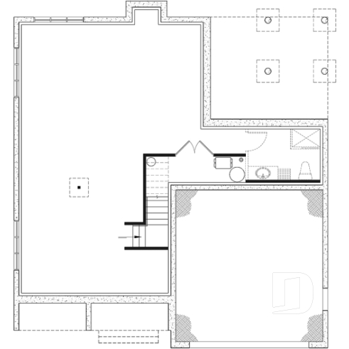 Unfinished basement - Modern Scandinavian home, 3 bedrooms, garage, den, pantry, fireplace - St-Arnaud 4