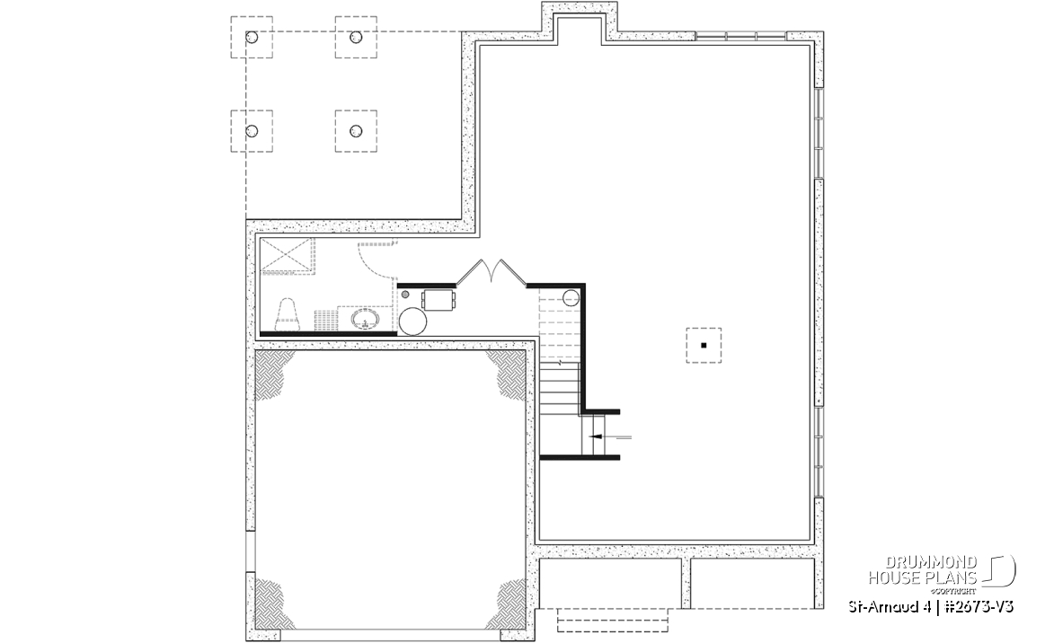Unfinished basement - Modern Scandinavian home, 3 bedrooms, garage, den, pantry, fireplace - St-Arnaud 4