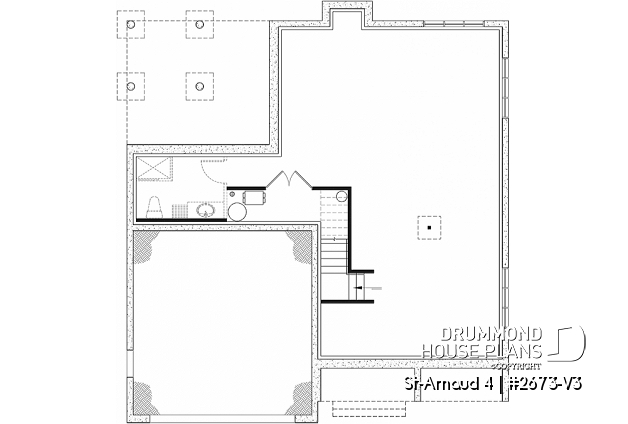 Unfinished basement - Modern Scandinavian home, 3 bedrooms, garage, den, pantry, fireplace - St-Arnaud 4