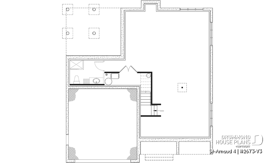 Unfinished basement - Modern Scandinavian home, 3 bedrooms, garage, den, pantry, fireplace - St-Arnaud 4