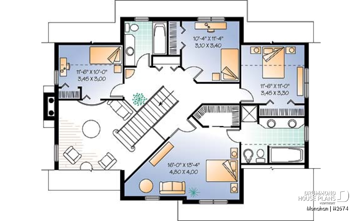 2nd level - Traditional country cottage with formal living / dining room, family room next to kitchen, master with ensuite - Monahan