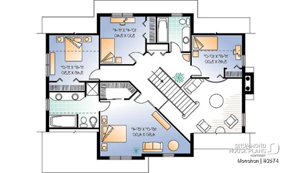 2nd level - Traditional country cottage with formal living / dining room, family room next to kitchen, master with ensuite - Monahan