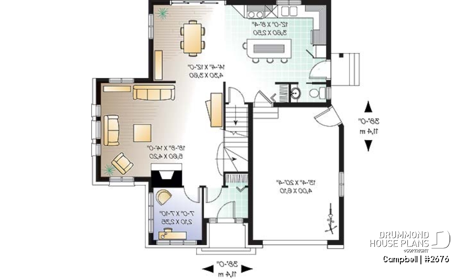 1st level - Traditional two-story home with garage, fireplace, master suite, home office, beautiful layout. - Campbell