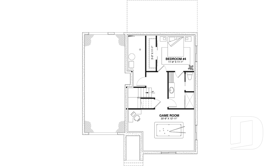 Finished basement (Optional $) -  - Augusta 2