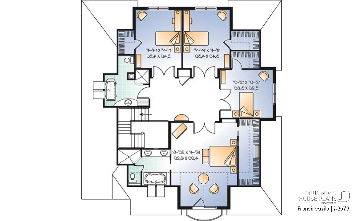 2nd level - Modern rustic cottage of 4 bedrooms, 2-car garage &amp; 9' ceiling on main, home office, breakfast nook - French castle