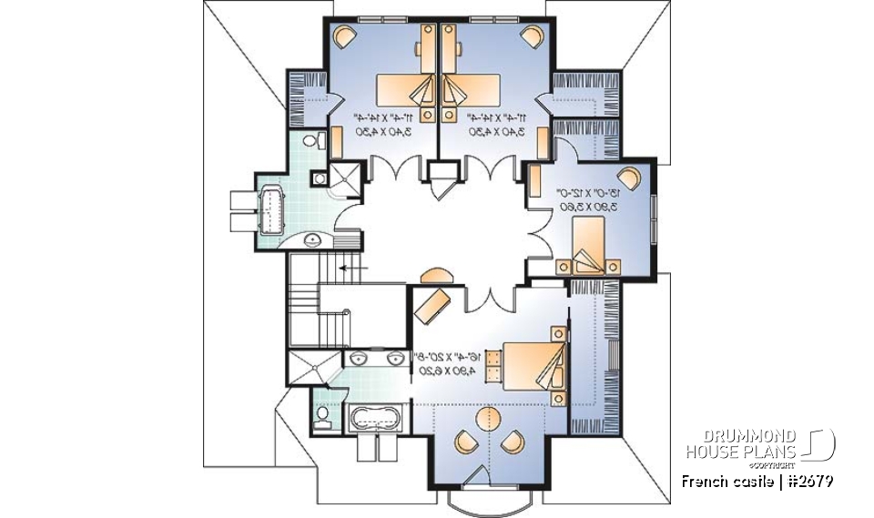 2nd level - Modern rustic cottage of 4 bedrooms, 2-car garage &amp; 9' ceiling on main, home office, breakfast nook - French castle