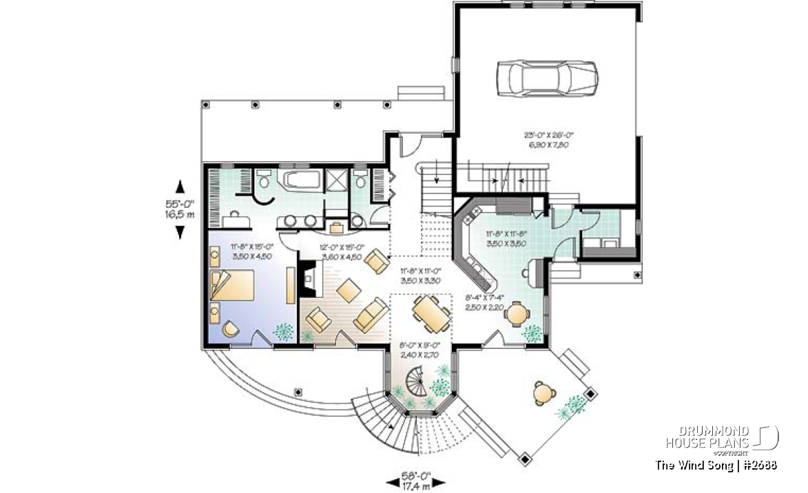 1st level - 3 to 4 bedrooms Traditional home, sunroom, 2-car garage, large bonus space, lots of natural light - The Wind Song