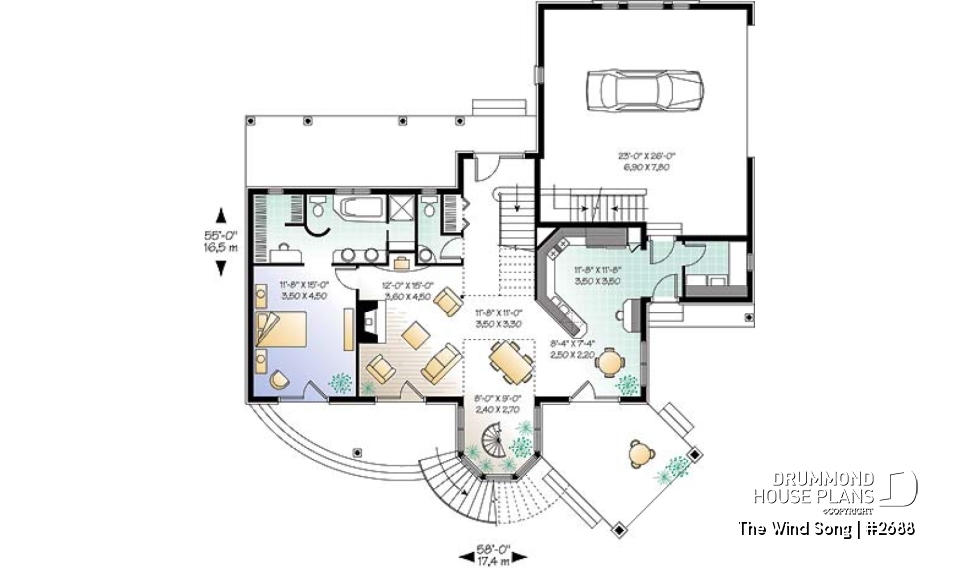 1st level - 3 to 4 bedrooms Traditional home, sunroom, 2-car garage, large bonus space, lots of natural light - The Wind Song