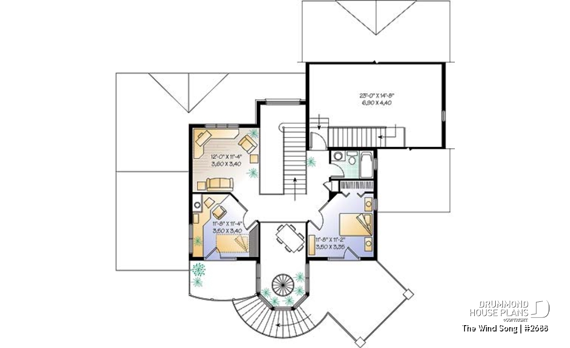 2nd level - 3 to 4 bedrooms Traditional home, sunroom, 2-car garage, large bonus space, lots of natural light - The Wind Song