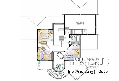 2nd level - 3 to 4 bedrooms Traditional home, sunroom, 2-car garage, large bonus space, lots of natural light - The Wind Song