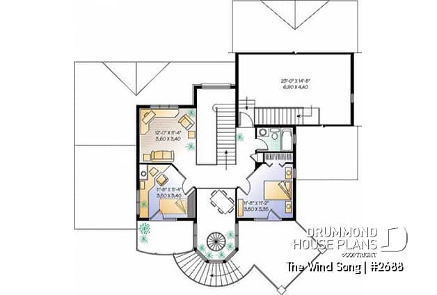 2nd level - 3 to 4 bedrooms Traditional home, sunroom, 2-car garage, large bonus space, lots of natural light - The Wind Song