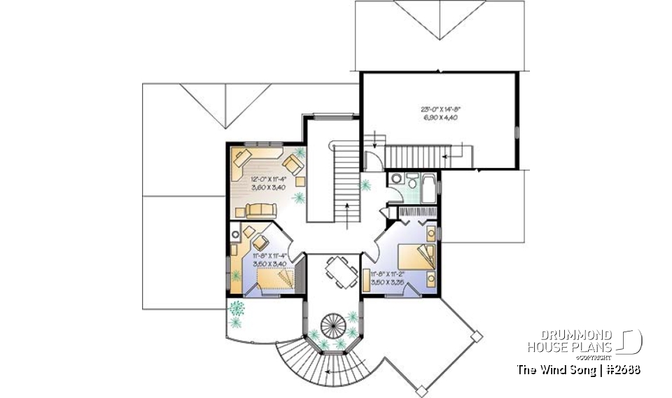 2nd level - 3 to 4 bedrooms Traditional home, sunroom, 2-car garage, large bonus space, lots of natural light - The Wind Song