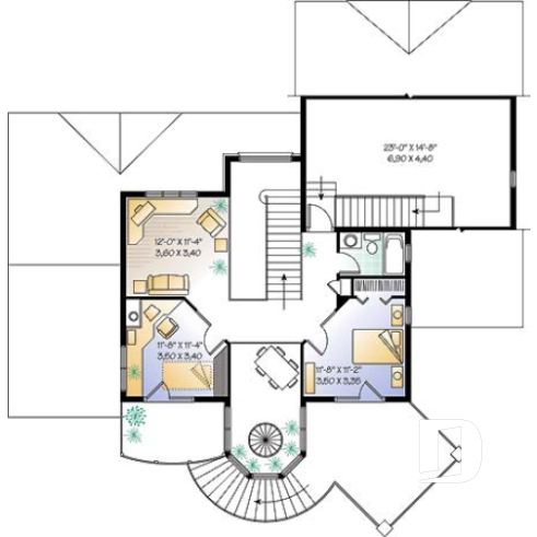 2nd level - 3 to 4 bedrooms Traditional home, sunroom, 2-car garage, large bonus space, lots of natural light - The Wind Song