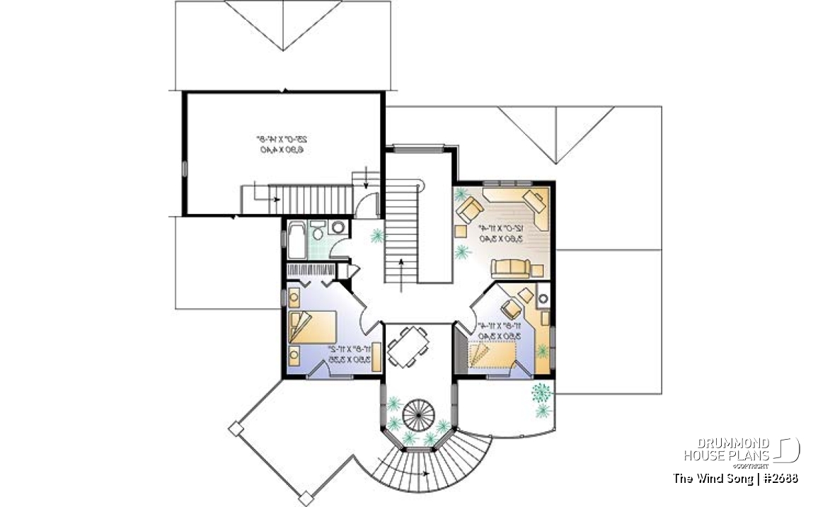 2nd level - 3 to 4 bedrooms Traditional home, sunroom, 2-car garage, large bonus space, lots of natural light - The Wind Song