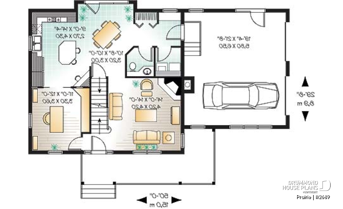 1st level - Beautiful traditional home plan, side loading 2-car garage, 3+ bedrooms, large bonus room and home office - Prairie