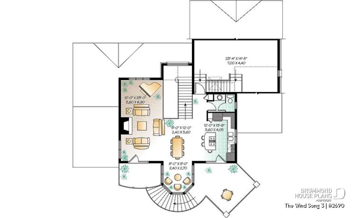 2nd level - 2-storey house plan with reverse floor plans, 3 to 4 bedrooms, beautiful master bedroom, panoramic view - The Wind Song 3