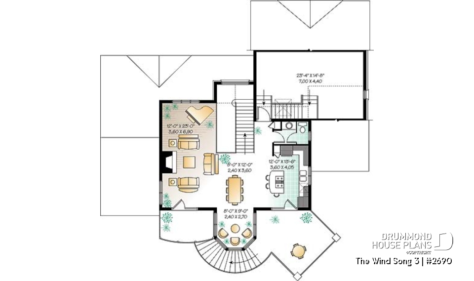 2nd level - 2-storey house plan with reverse floor plans, 3 to 4 bedrooms, beautiful master bedroom, panoramic view - The Wind Song 3