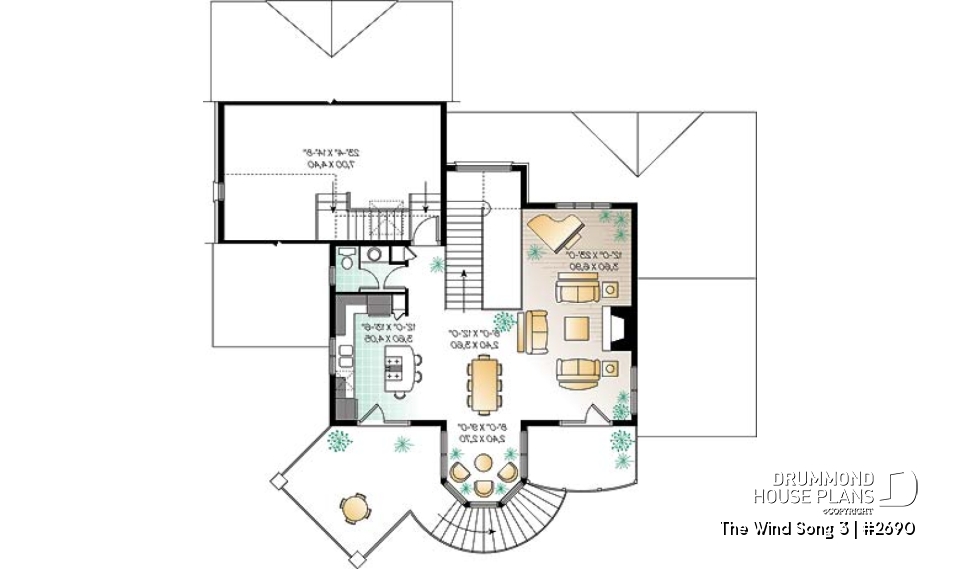 2nd level - 2-storey house plan with reverse floor plans, 3 to 4 bedrooms, beautiful master bedroom, panoramic view - The Wind Song 3