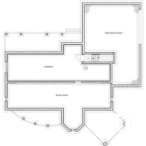 Basement - 2-storey house plan with reverse floor plans, 3 to 4 bedrooms, beautiful master bedroom, panoramic view - The Wind Song 3