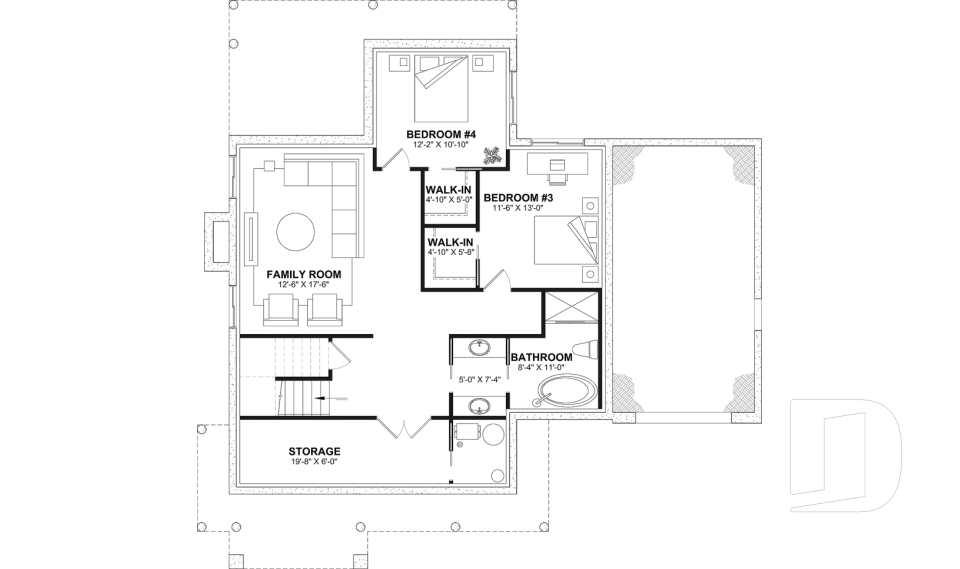 Finished basement (Optional $) -  - Rocheleau
