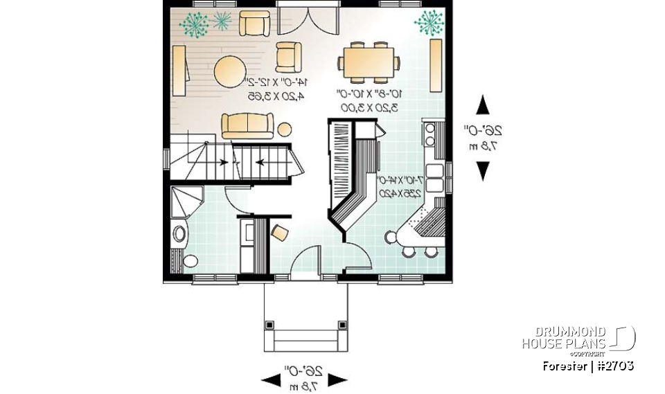 1st level - Affordable english style two-storey home, 3 bedrooms, 2 bathrooms, laundry on main floor - Forester