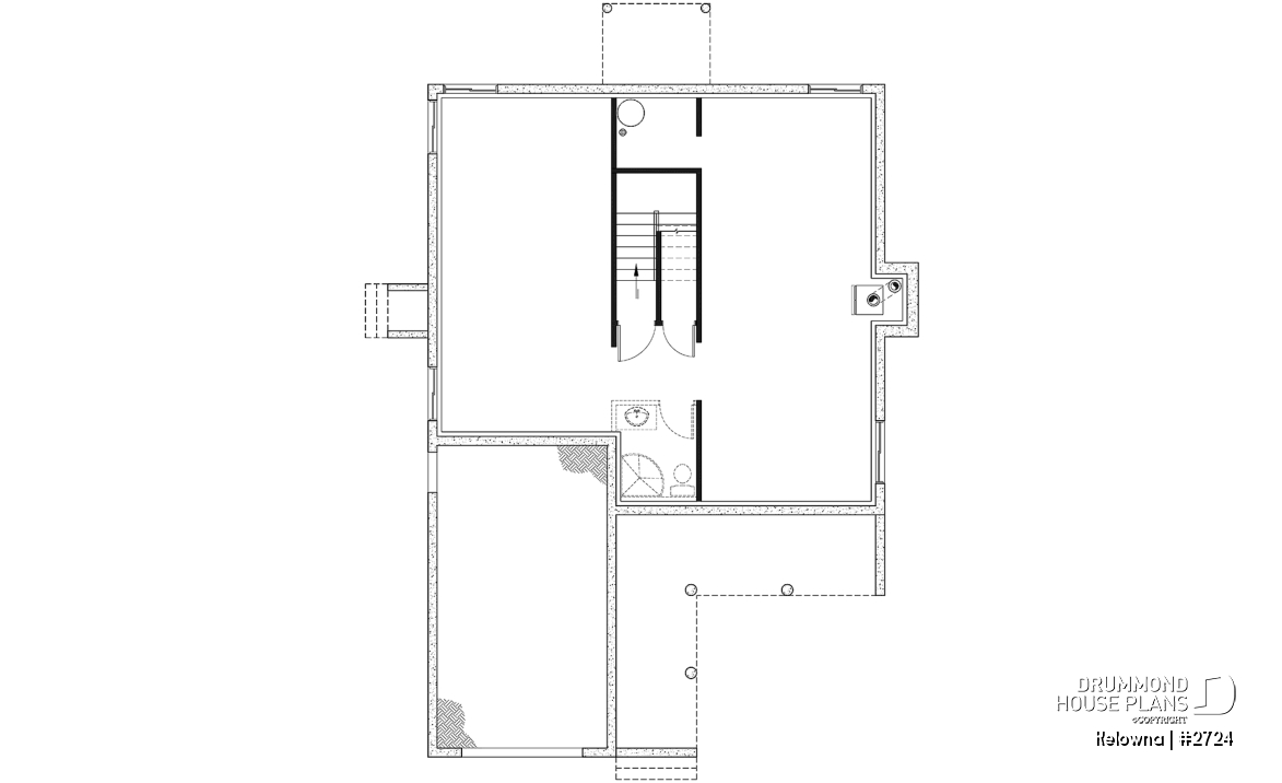 Basement - Narrow lot two-storey house with open floor plan, fireplace, kitchen nook, 3 bedroom, large family bathroom - Kelowna