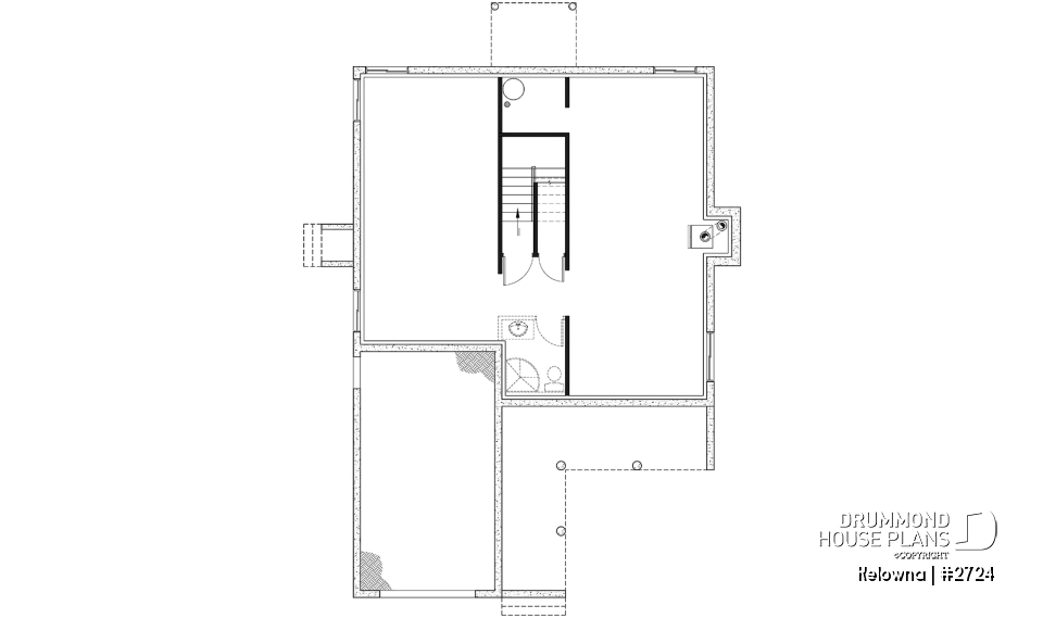 Basement - Narrow lot two-storey house with open floor plan, fireplace, kitchen nook, 3 bedroom, large family bathroom - Kelowna
