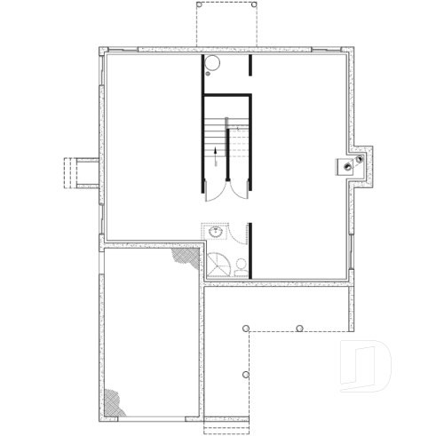 Basement - Narrow lot two-storey house with open floor plan, fireplace, kitchen nook, 3 bedroom, large family bathroom - Kelowna