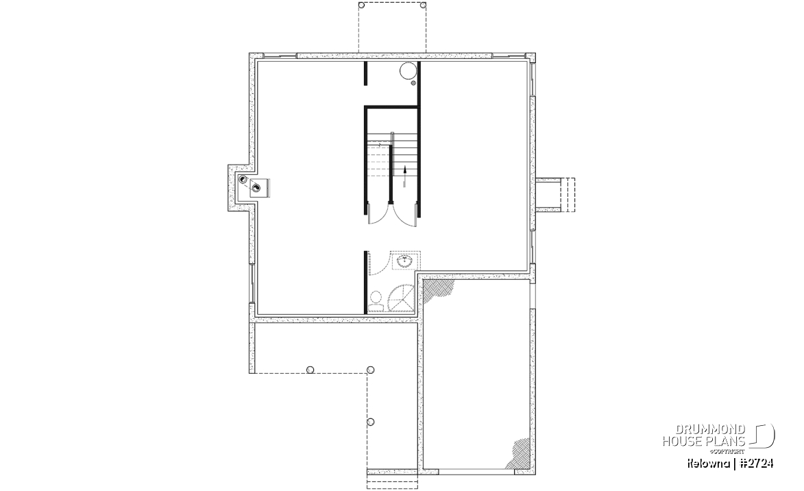 Basement - Narrow lot two-storey house with open floor plan, fireplace, kitchen nook, 3 bedroom, large family bathroom - Kelowna
