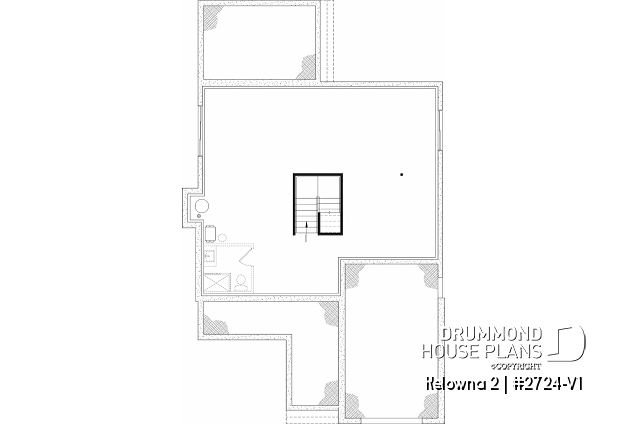 Unfinished basement - Country home plan with 4 to 5 bedrooms, garage, office, sheltered terrace and beautiful master suite - Kelowna 2