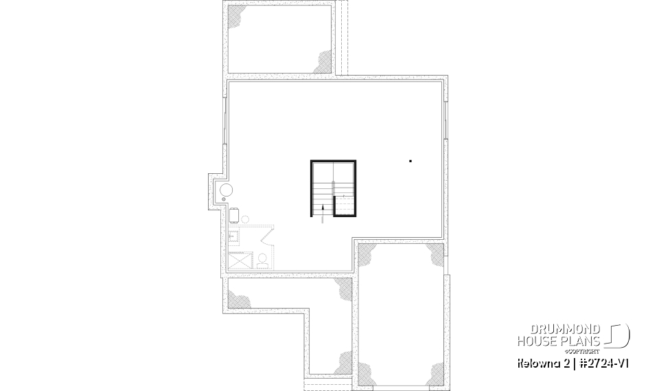 Unfinished basement - Country home plan with 4 to 5 bedrooms, garage, office, sheltered terrace and beautiful master suite - Kelowna 2