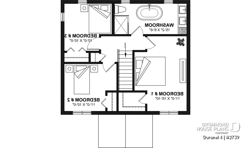 2nd level - Transitional style economical with kitchen island, laundry room on main, 3 bedrooms - Duranel 4