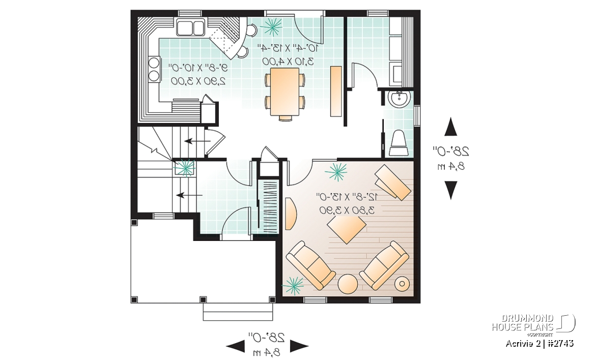 1st level - Traditional american 2-storey home with formal living room, 3 bedrooms and nice covered front porch - Acrivie 2